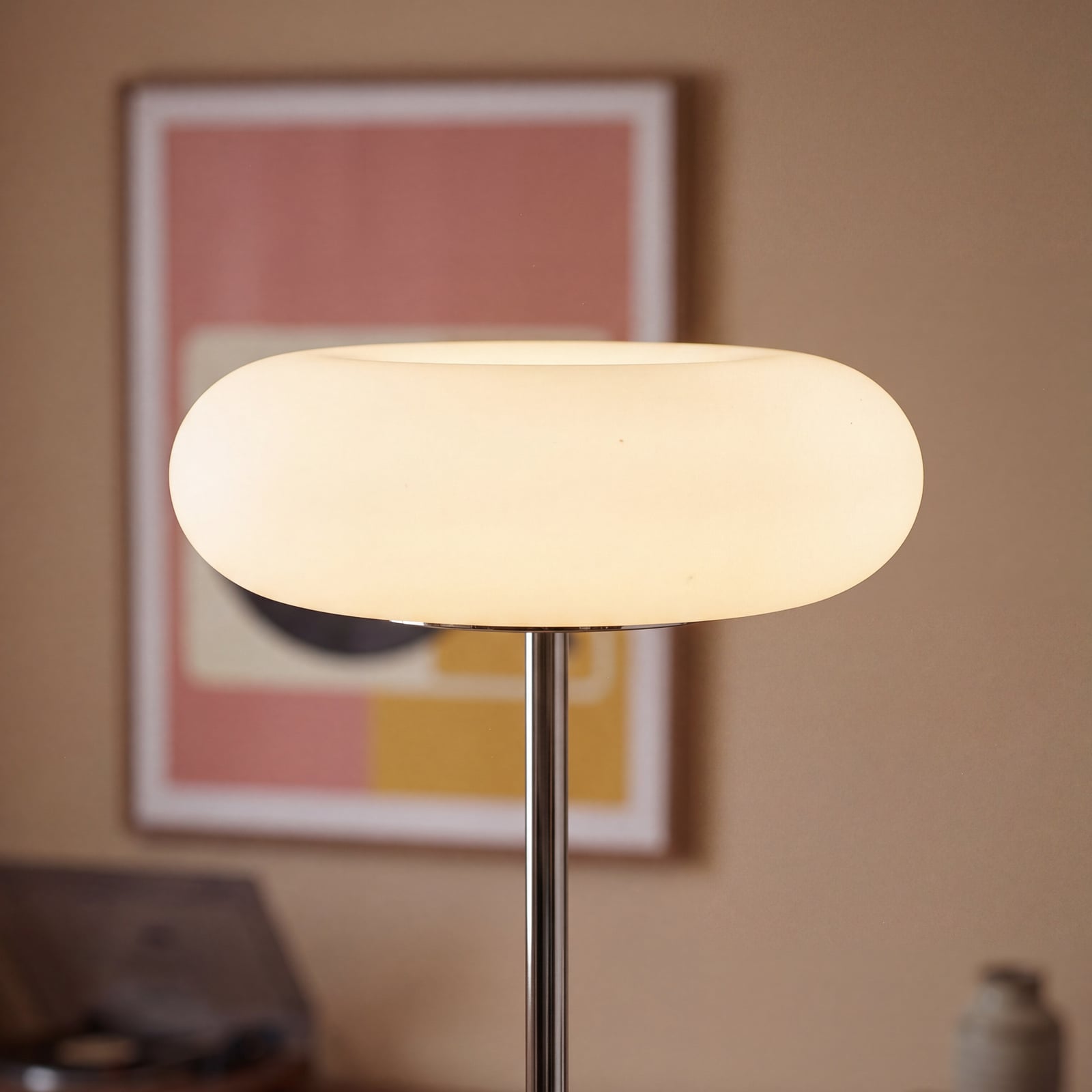 Λάμπα δαπέδου LED OSRAM Decor Lunea, λευκό/χρώμιο, 146 εκ., ρυθμιζόμενη Λάμπα δαπέδου LED OSRAM Decor Lunea, λευκό/χρώμιο, 146 εκ., ρυθμιζόμενη