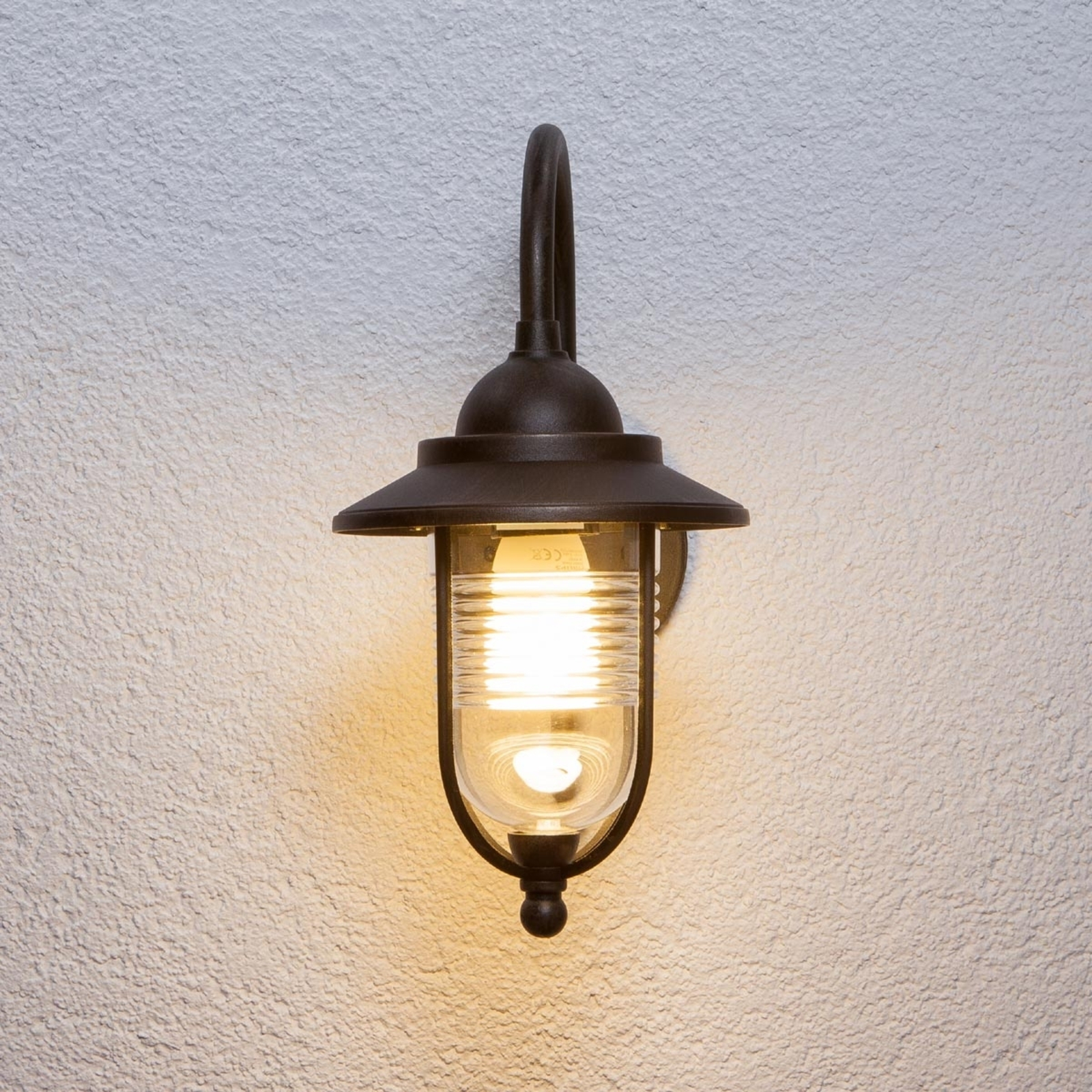 Meret Outside Wall Light RustColoured Lights.co.uk