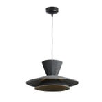 LOOM DESIGN Suspension LED Morphic, noir, feutre, Ø 50 cm