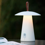 LED-Akkutischlampe La Donna, Aluminium, dimmbar