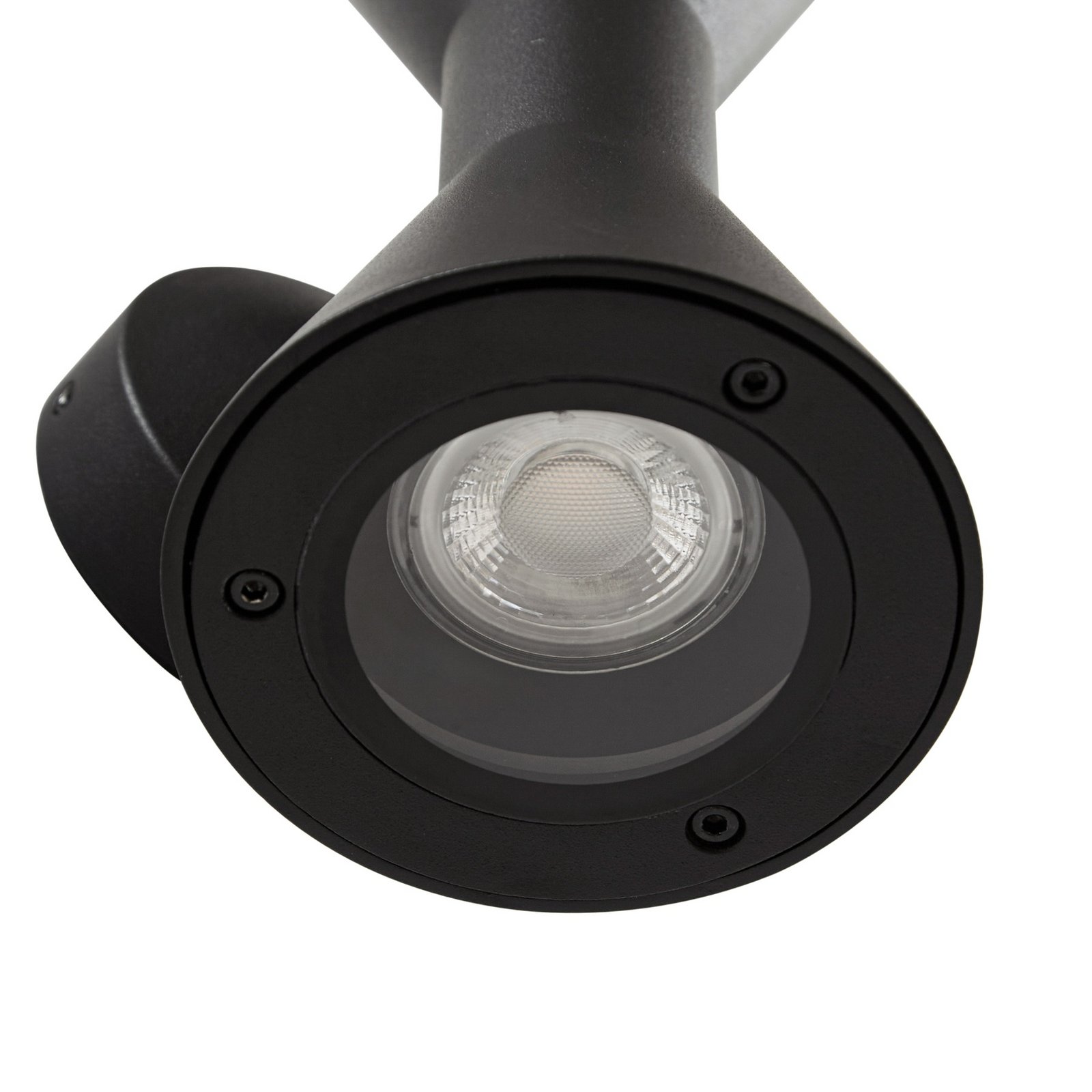 Lucande Xalor outdoor wall light, black, IP65, metal, GU10