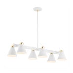 Avenidos pendant light, 6-bulb, white