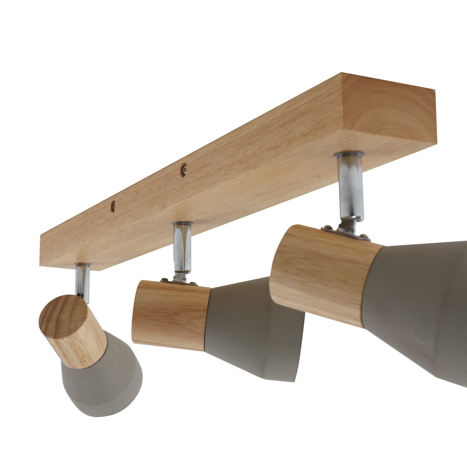 Filiz 3 Deckenleuchte Concrete/Wood - Lindby
