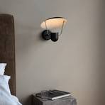 Fabiola wall light with a switch, black