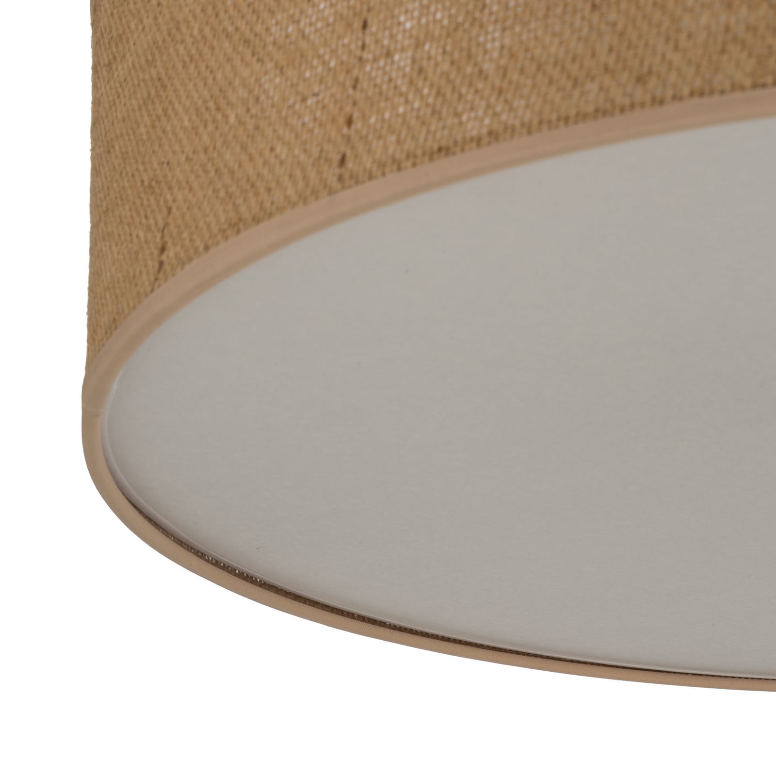 Plafoniera Marshall, marrone, rattan, Ø 50 cm, E27