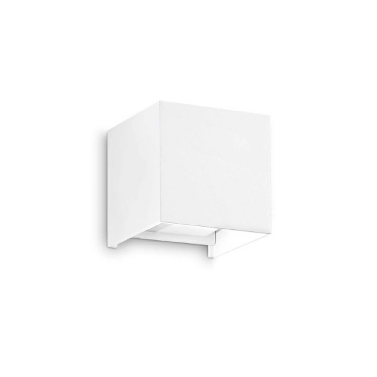 Ideal Lux LED-Außenwandleuchte Atom, weiß, 10 cm, Metall