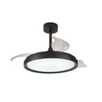 Mistral LED-Deckenventilator, schwarz, DC leise CCT - Mantra