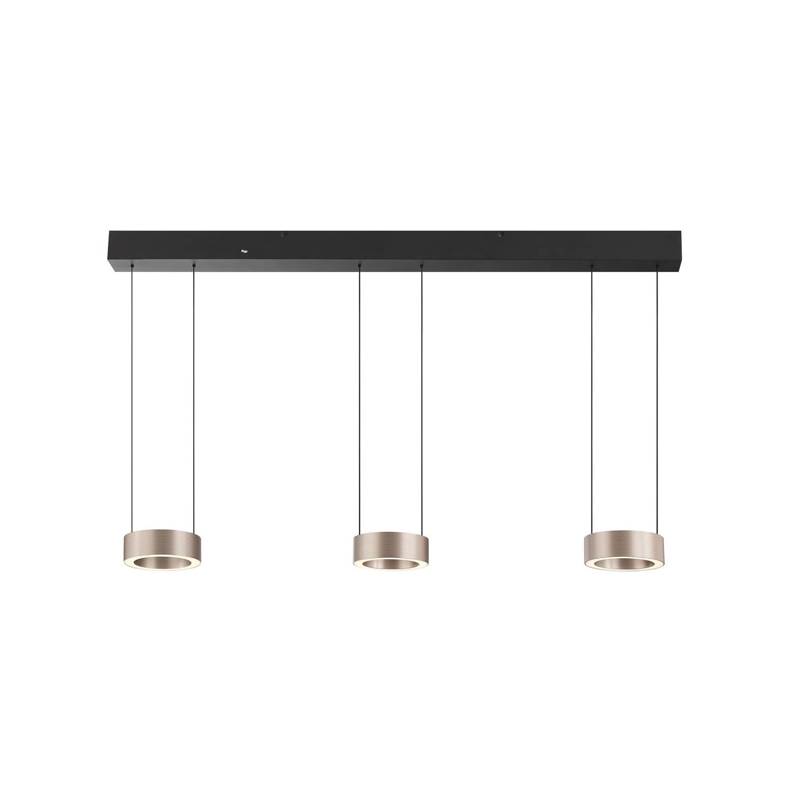 Lampa wisząca LED Axion, czarna/brązowa, długość 118 cm, CCT
