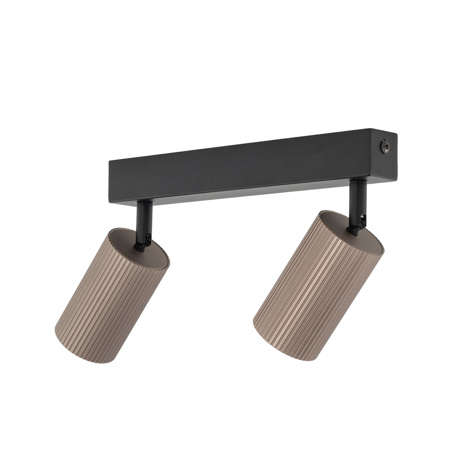 Spot pour plafond Tune, à 2 lampes, marron, métal, longueur 44 cm Spot pour plafond Tune, à 2 lampes, marron, métal, longueur 44 cm
