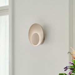 Aplique LED Marsi con cable/enchufe, beige