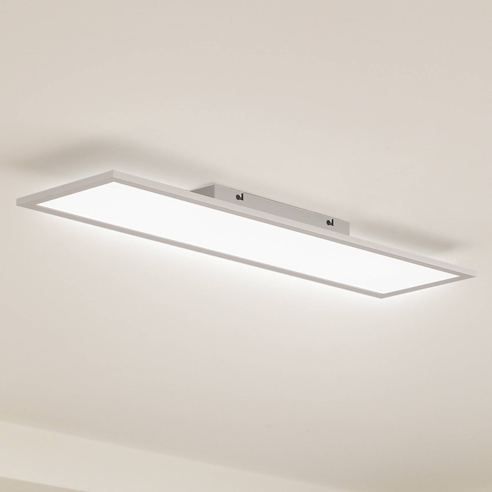 Lindby Panneau LED Enhife blanc 80 x 20 cm aluminium