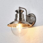 Lindby buitenwandlamp Gwendolyn, grijs, roestvrij staal, 26cm