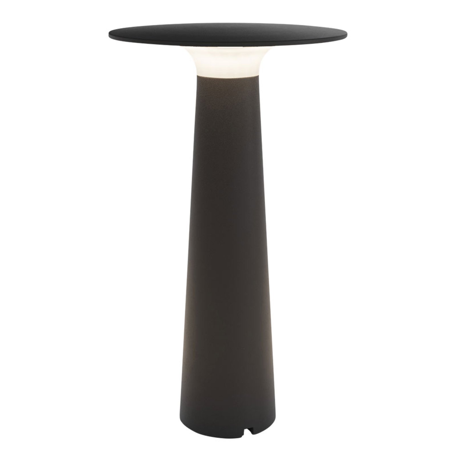 IP44.de lix LED rechargeable table lamp, dimmable, black