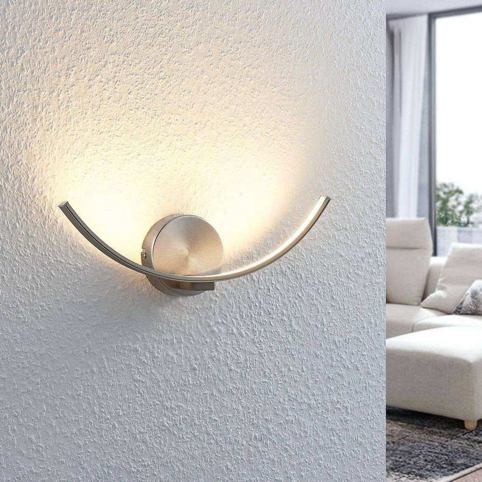Iven Aplique de Pared Nickel/White - Lindby