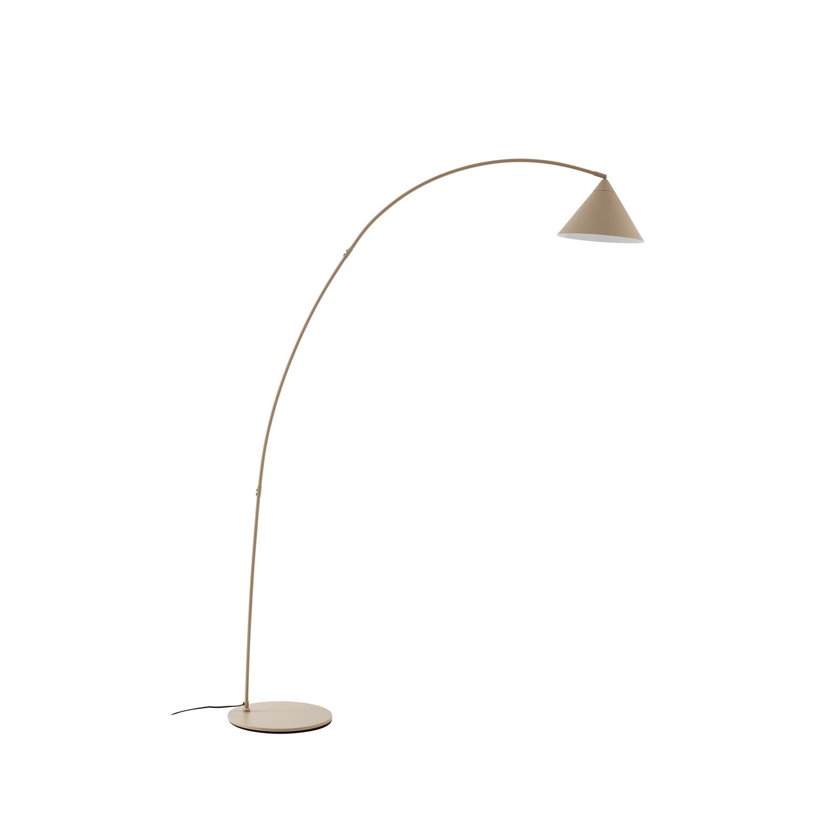 Lindby lenkta lempa Triangolo, smėlio spalvos, aukštis 195 cm, metalas, E27
