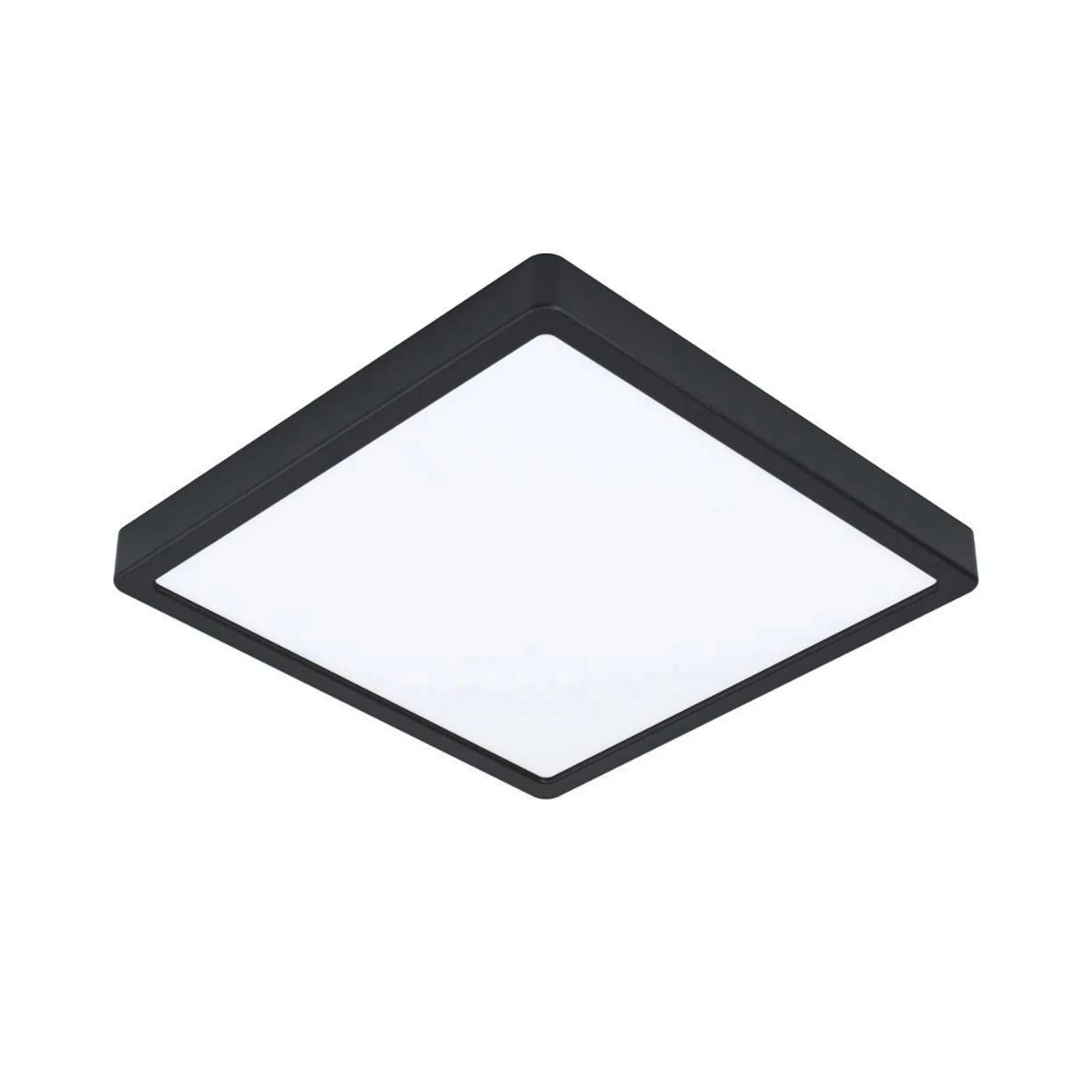 LED таванска лампа Fueva 5, IP20 черна 28,5x28,5cm