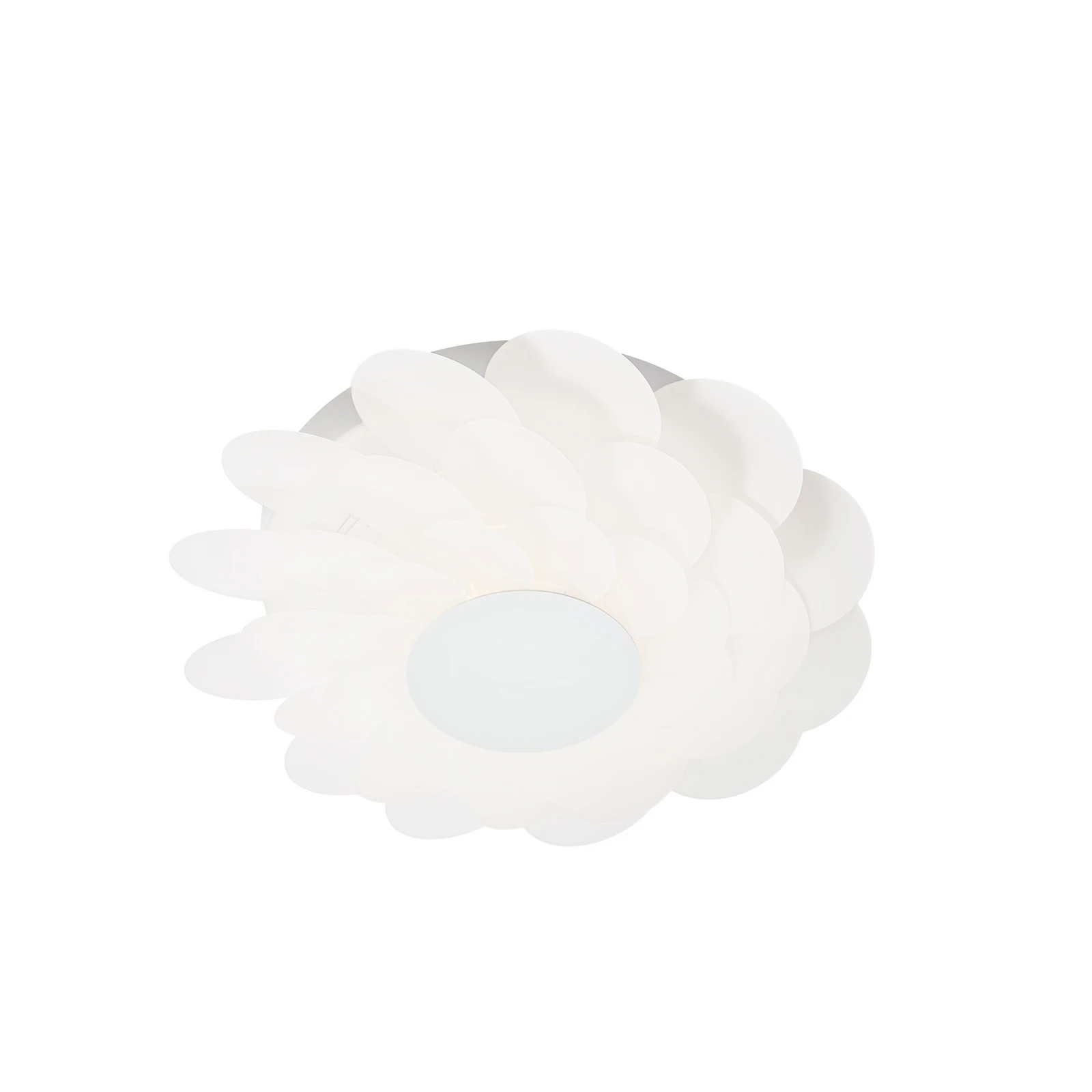 Lucande LED sieninis šviestuvas „Bloem“, Ø 40 cm, baltas, 3 pakopų
