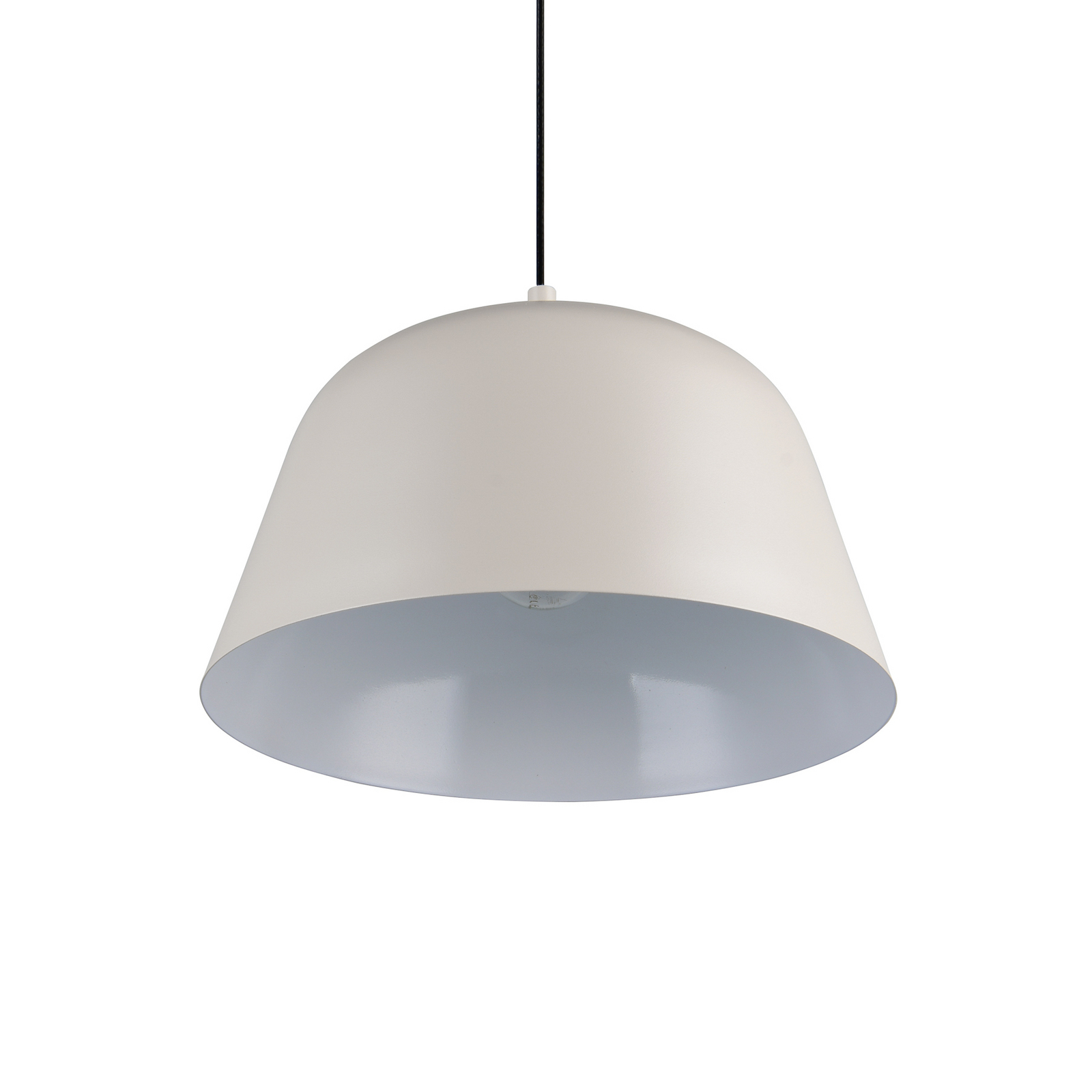 Hanglamp Tova, lichtgrijs, Ø 30 cm, metaal, E27