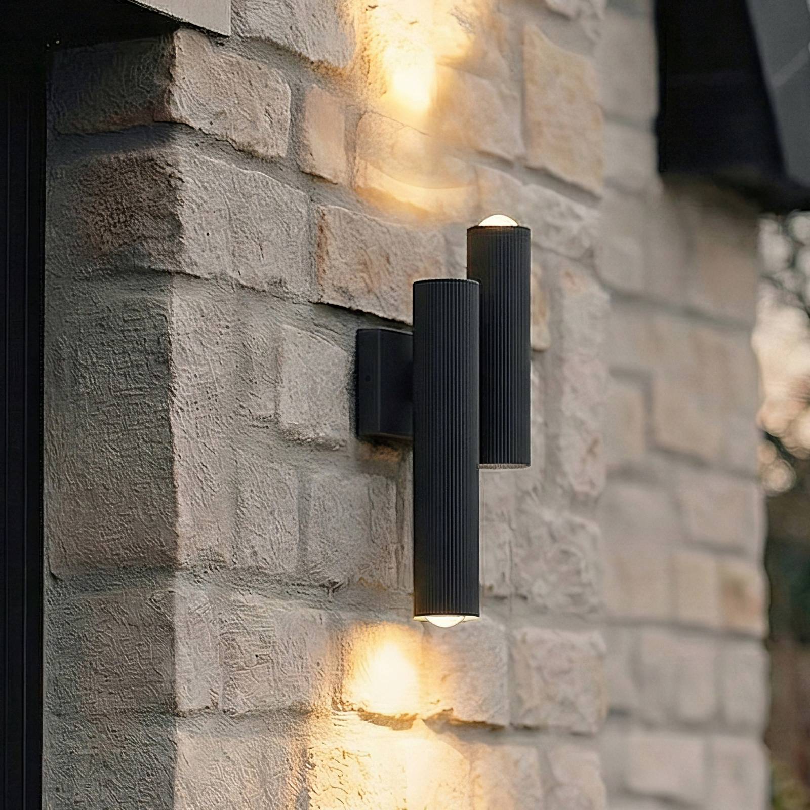 Applique d'extérieur LED Lucande Torvian, anthracite, à 2 lampes