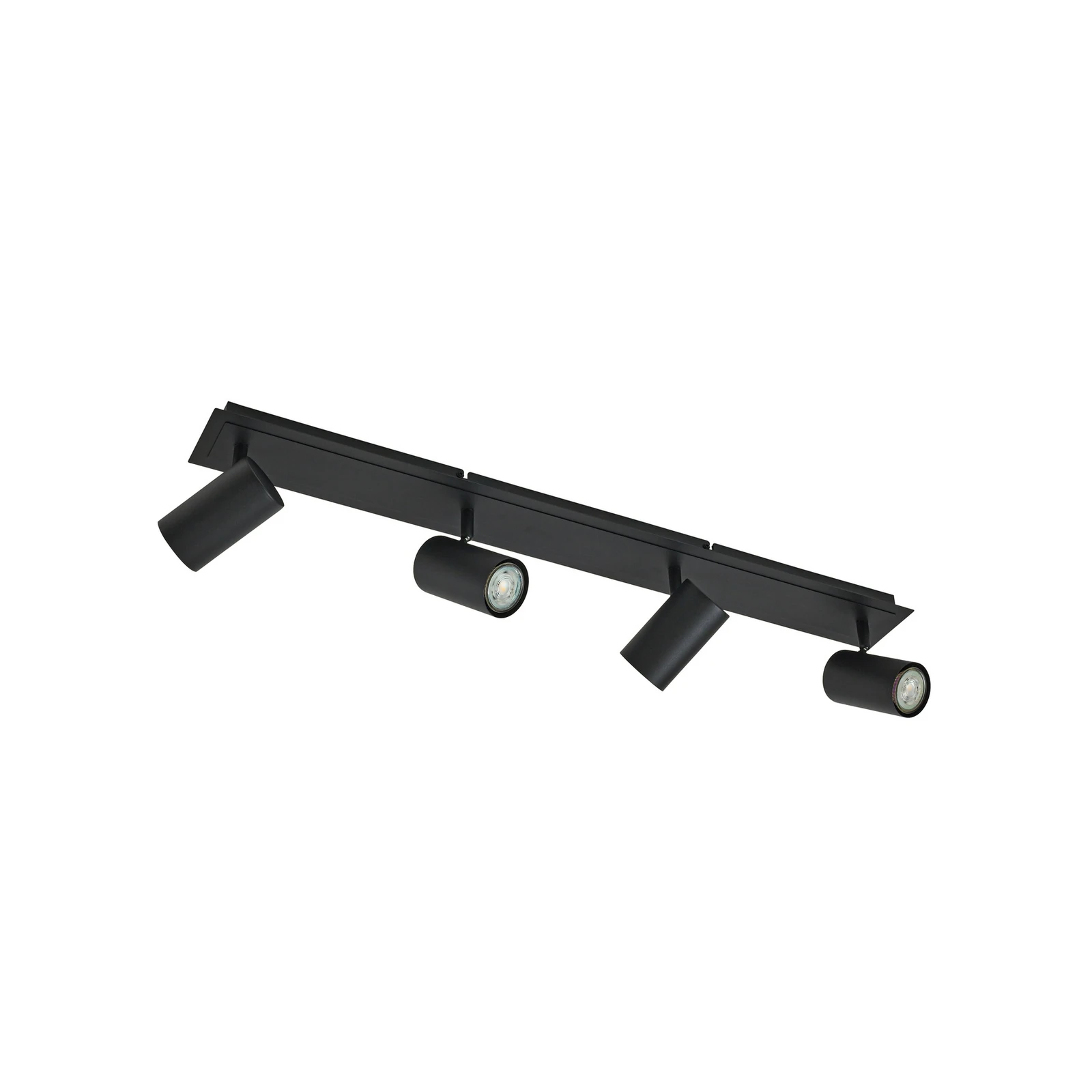 Lindby stropni reflektor Joffrey, 80 cm, crni, 4 žarulje, GU10