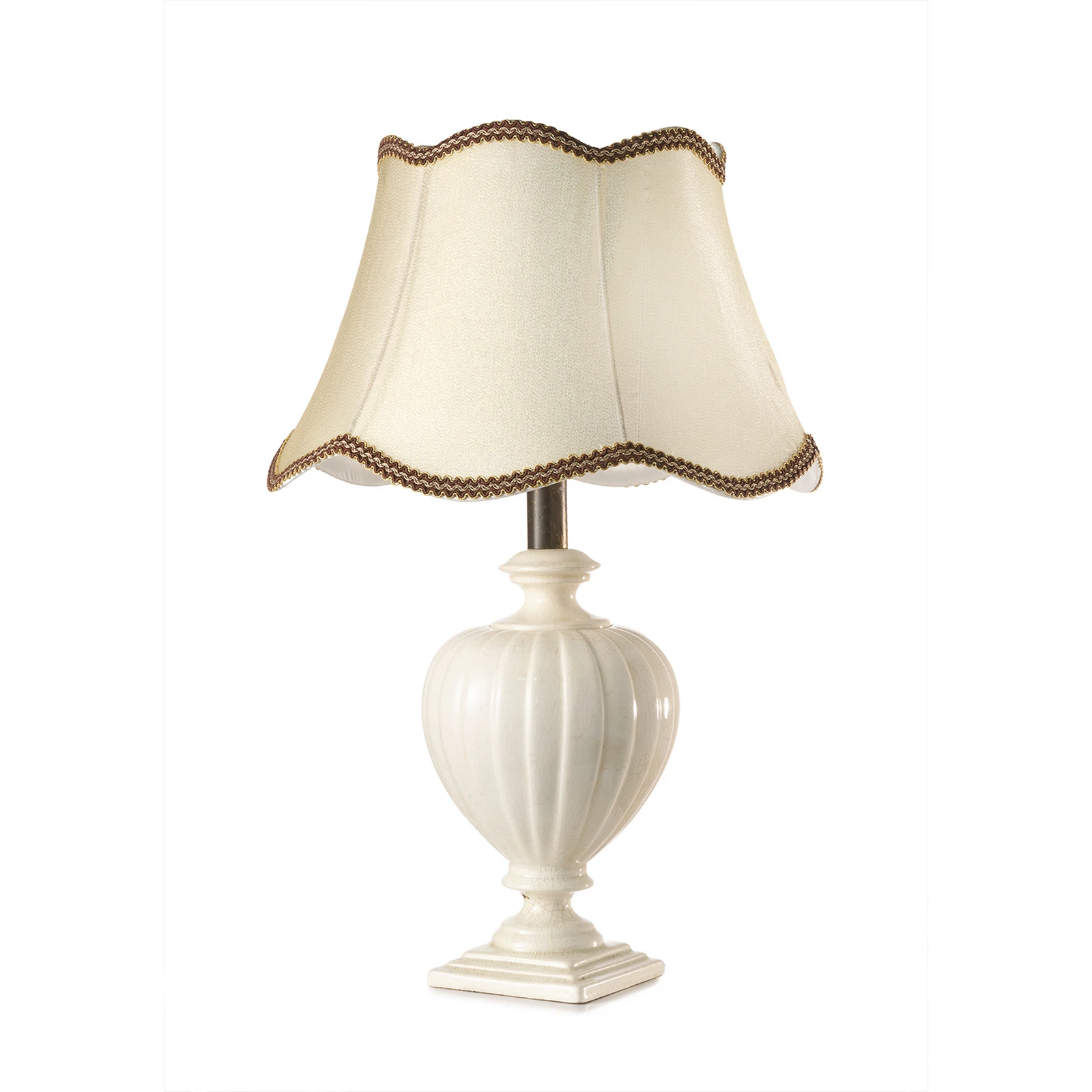 Stolna lampa Desy, keramika, krem boje, visina 60 cm, E27