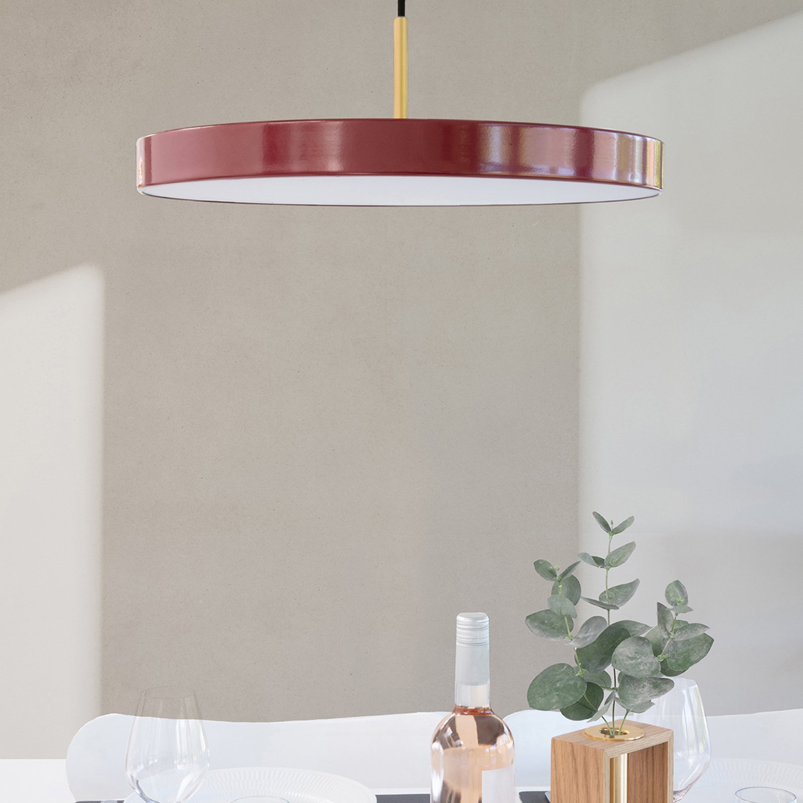 UMAGE Asteria mini viseća lampa mjed rubin crvena