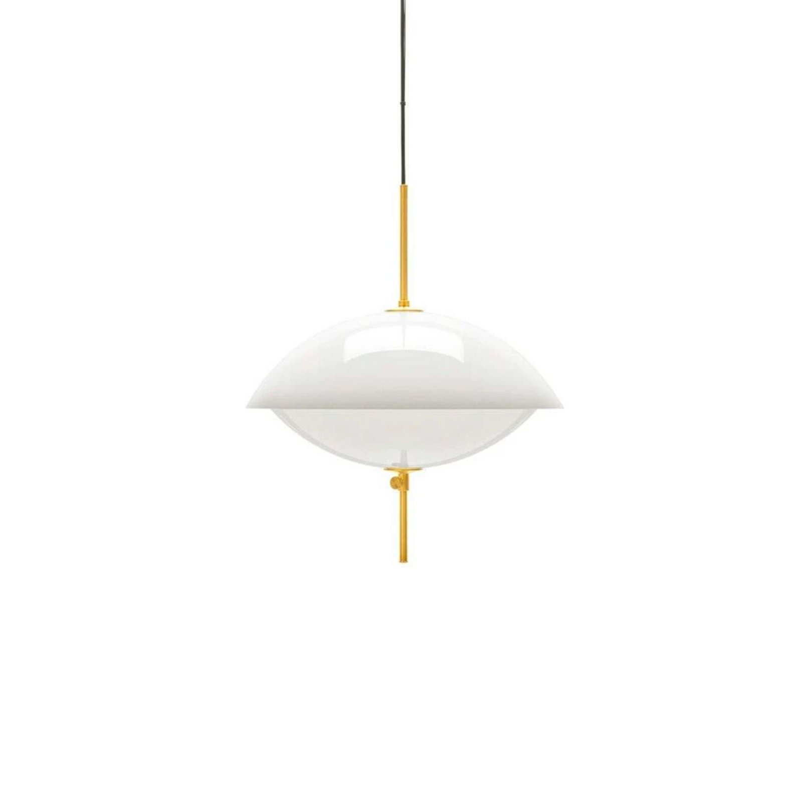 Clam Závěsná Lampa Ø440 Opal/Brass - Fritz Hansen