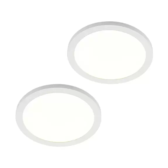 Lampenwelt Prios Aureka LED-Deckenlampe, Sensor Ø33cm 2er-Set