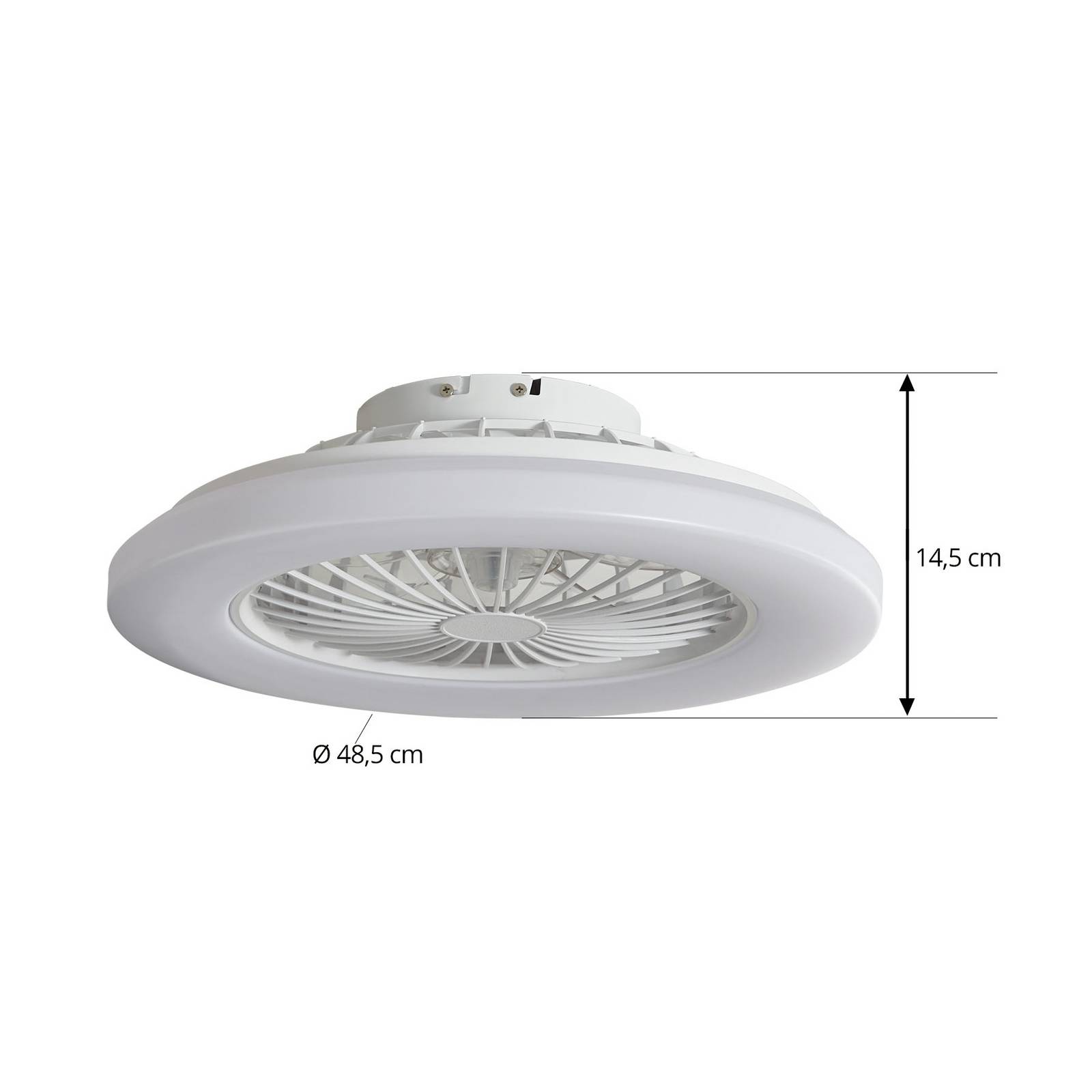 Wentylator sufitowy LED Vedin, DC, cichy, Ø 49 cm, CCT