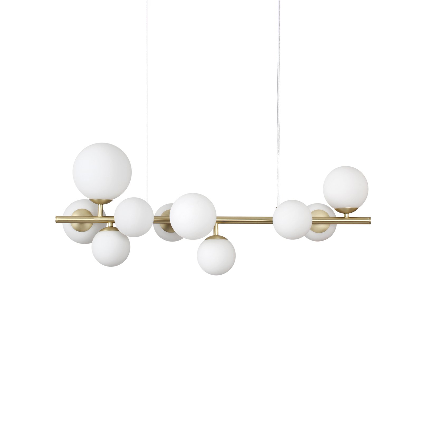 Ideal Lux Perlage hanging length 81cm brass/white