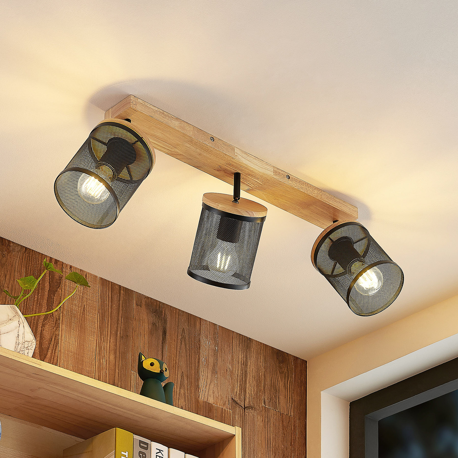 Lindby Kiriya spot pour plafond, à trois lampes