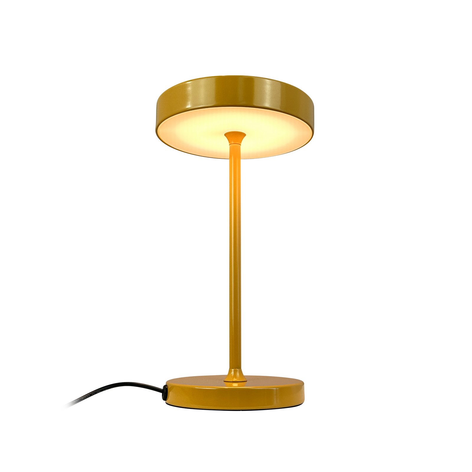Dyberg Larsen LED stalo lempa „Starlight“, geltona, aukštis 26 cm