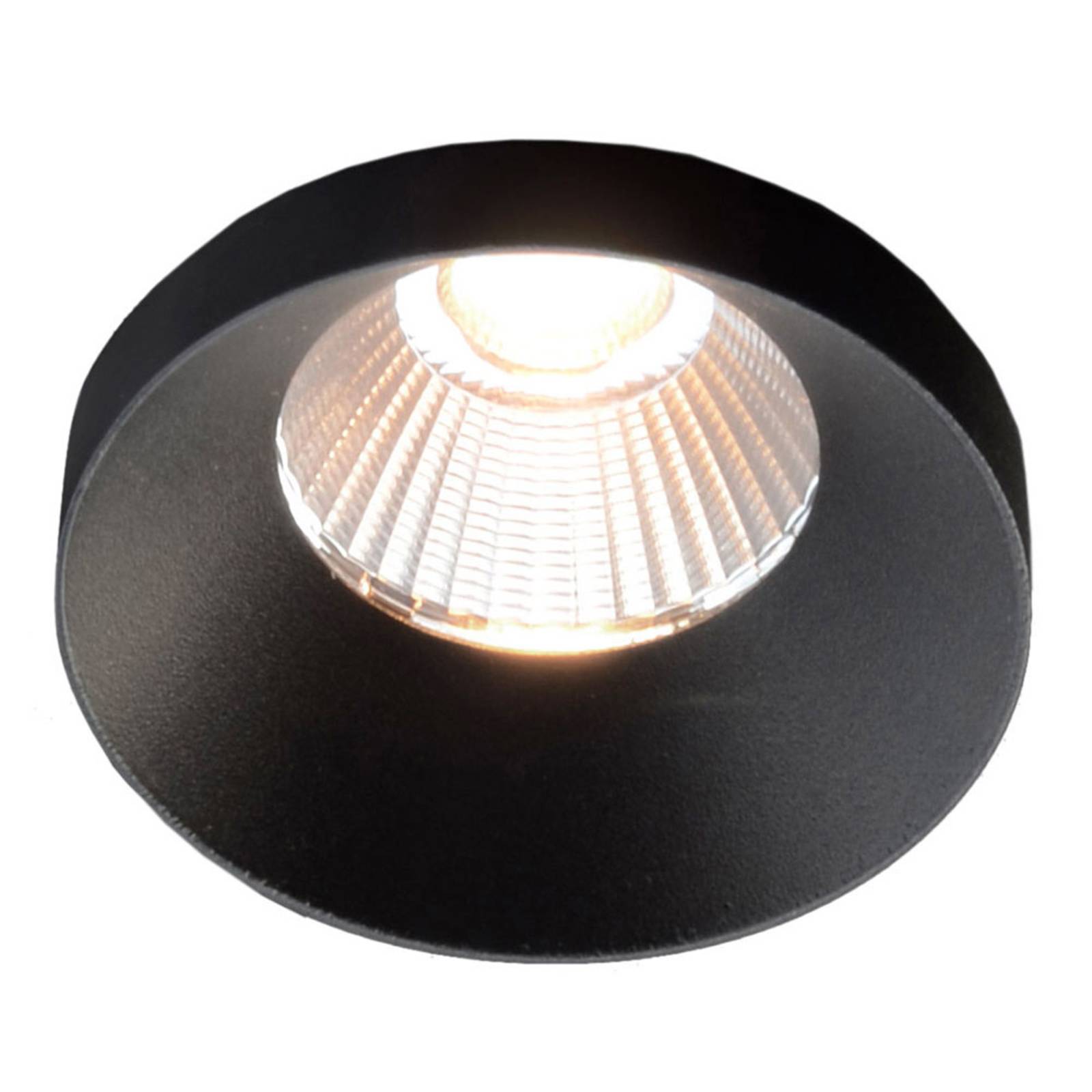 GF design Owi lampe encastrée IP54 noire 2 700 K