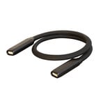 Lampe de lecture LED rechargeable Lasse, noire, longueur 70 cm, plastique