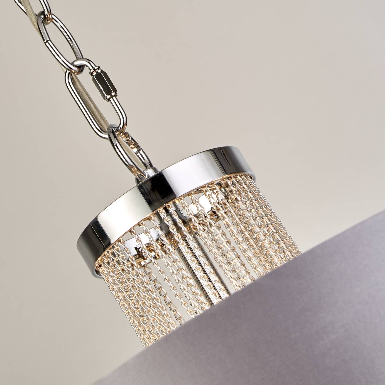 Pendelleuchte Alina, grau, Metall, Ø 40 cm, E14 günstig online kaufen