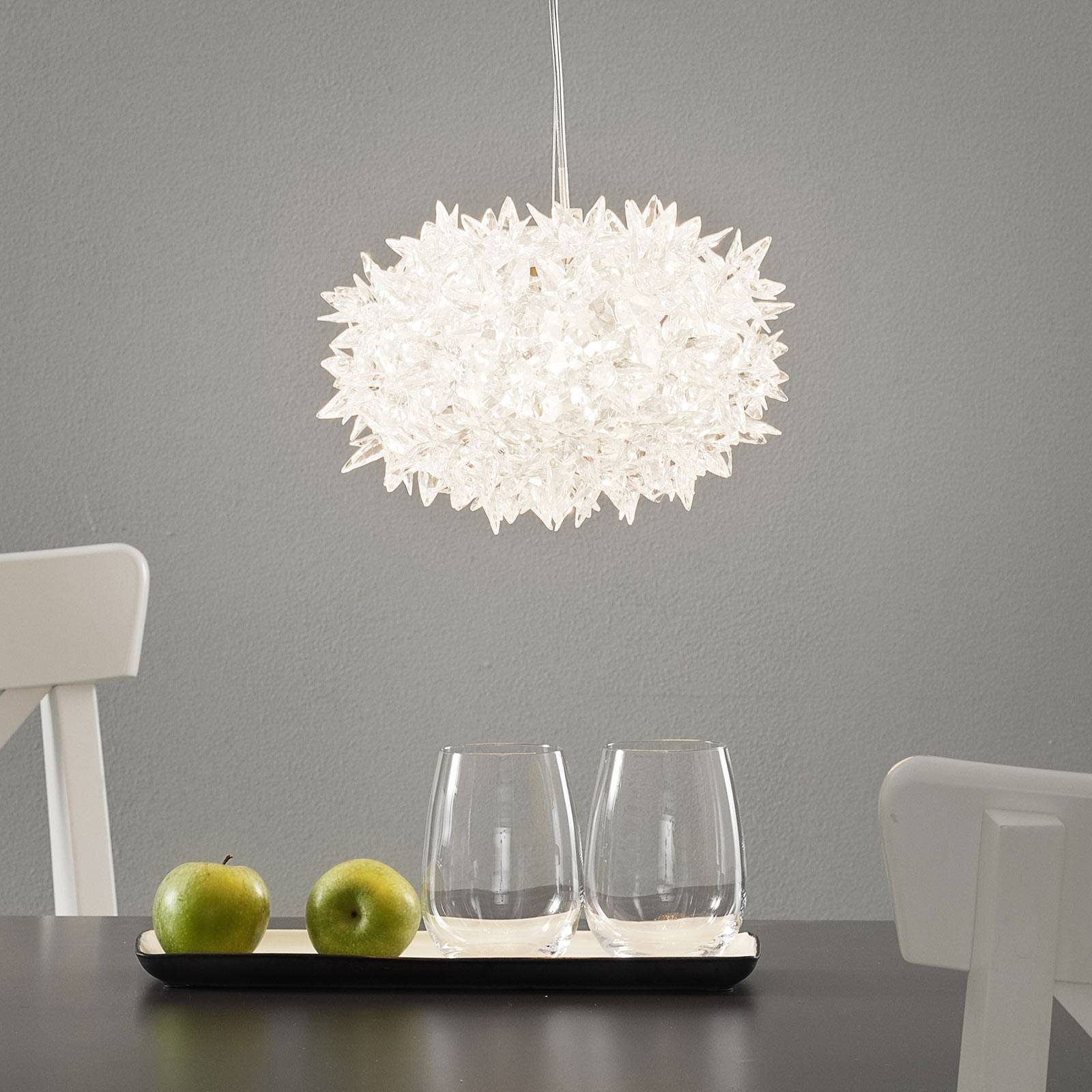 Kartell Bloom S2 suspension LED, transparente Luminaire.fr