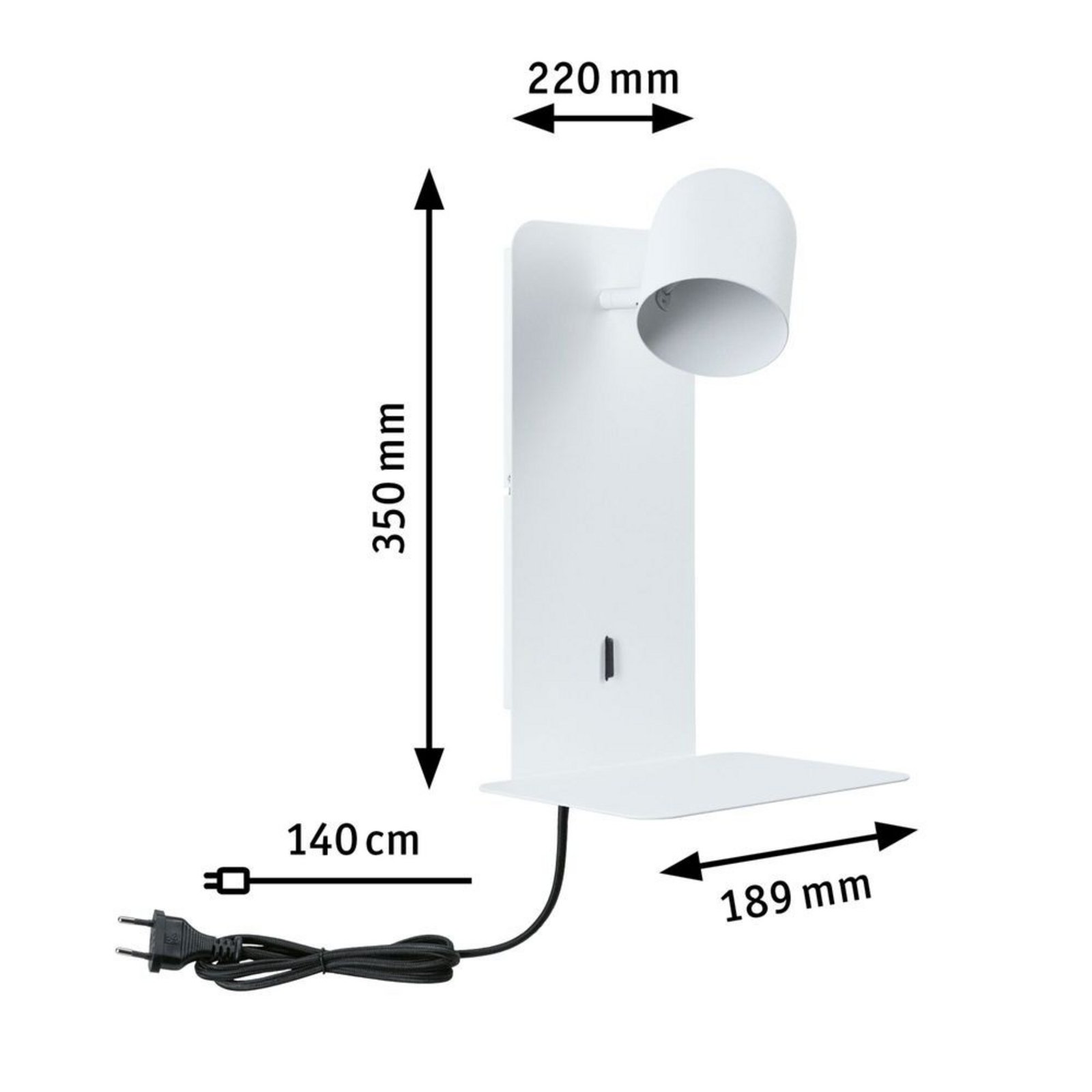 Malena LED Applique da Parete USB C Matt Bianco - Paulmann