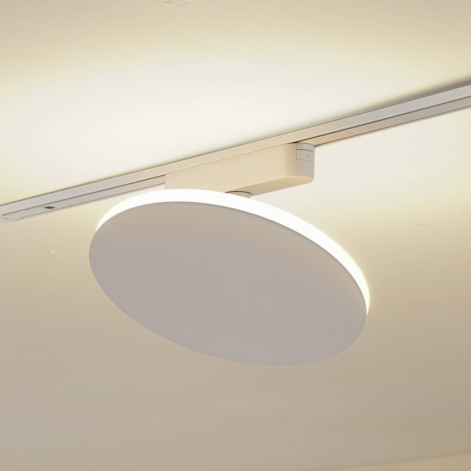 Lindby LED-skinnelampe Lumaro hvit rund aluminium 48V