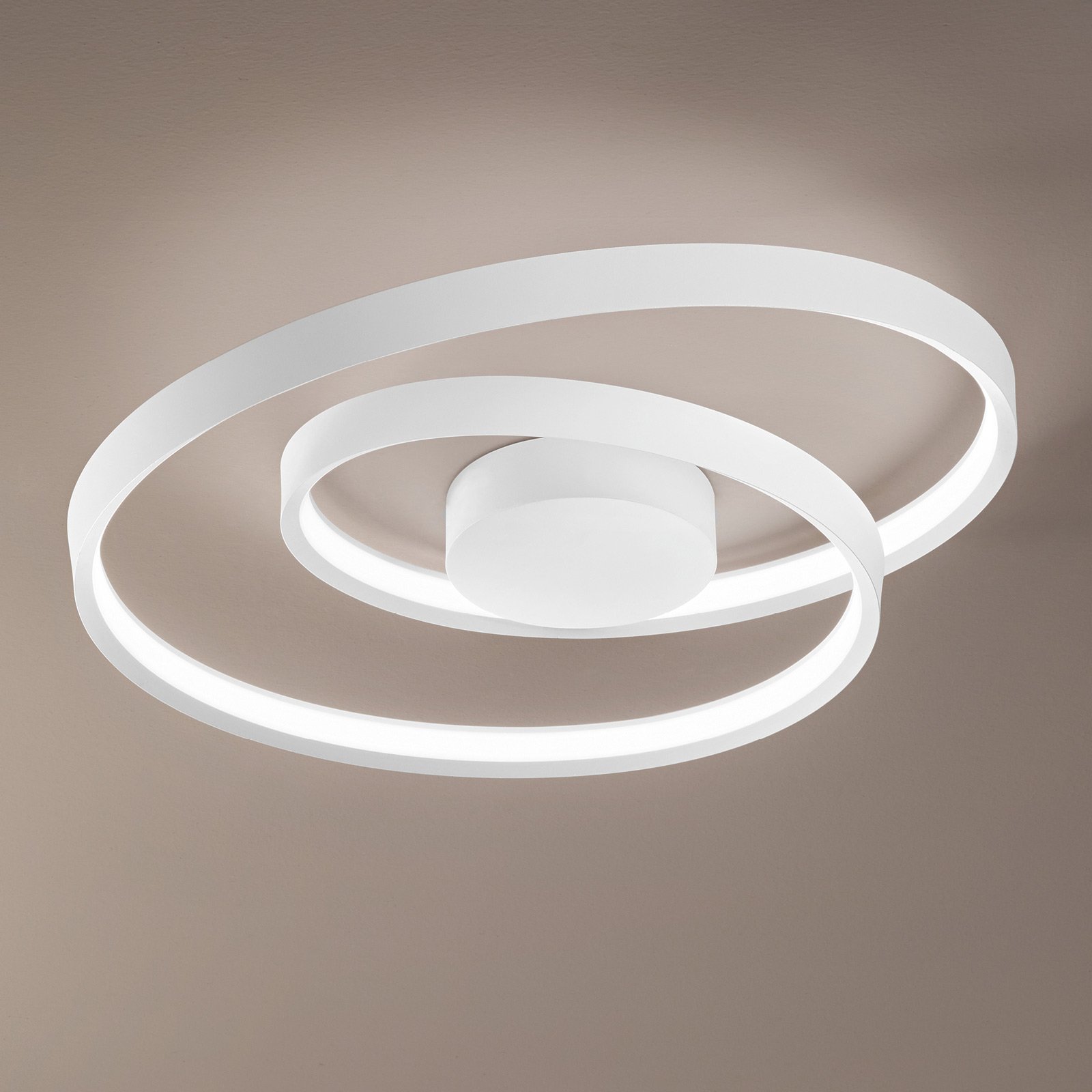 Lampa sufitowa LED Ritmo, Ø 80 cm, biała