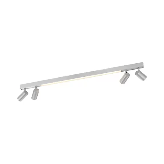 Lampenwelt PURE Lines LED-Deckenleuchte, 4-flammig, aluminium