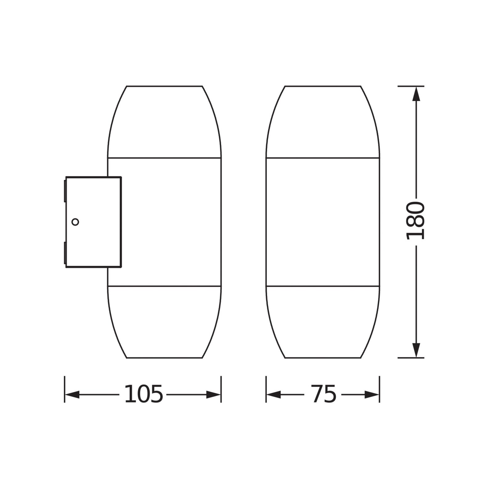 Appliance da esterno OSRAM ENDURA CLASSIC CANNON antracite up/down