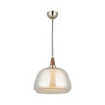 Lampada a sospensione Ermo, colore ottone antico, Ø 30 cm, vetro/metallo