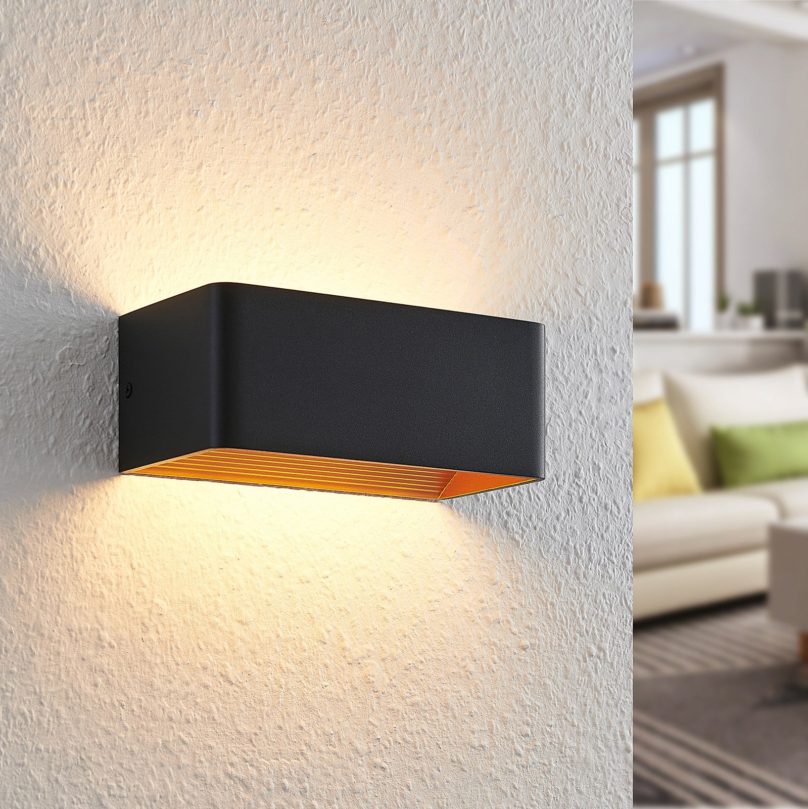 Karam LED Aplique de Pared W20 Black/Gold - Arcchio