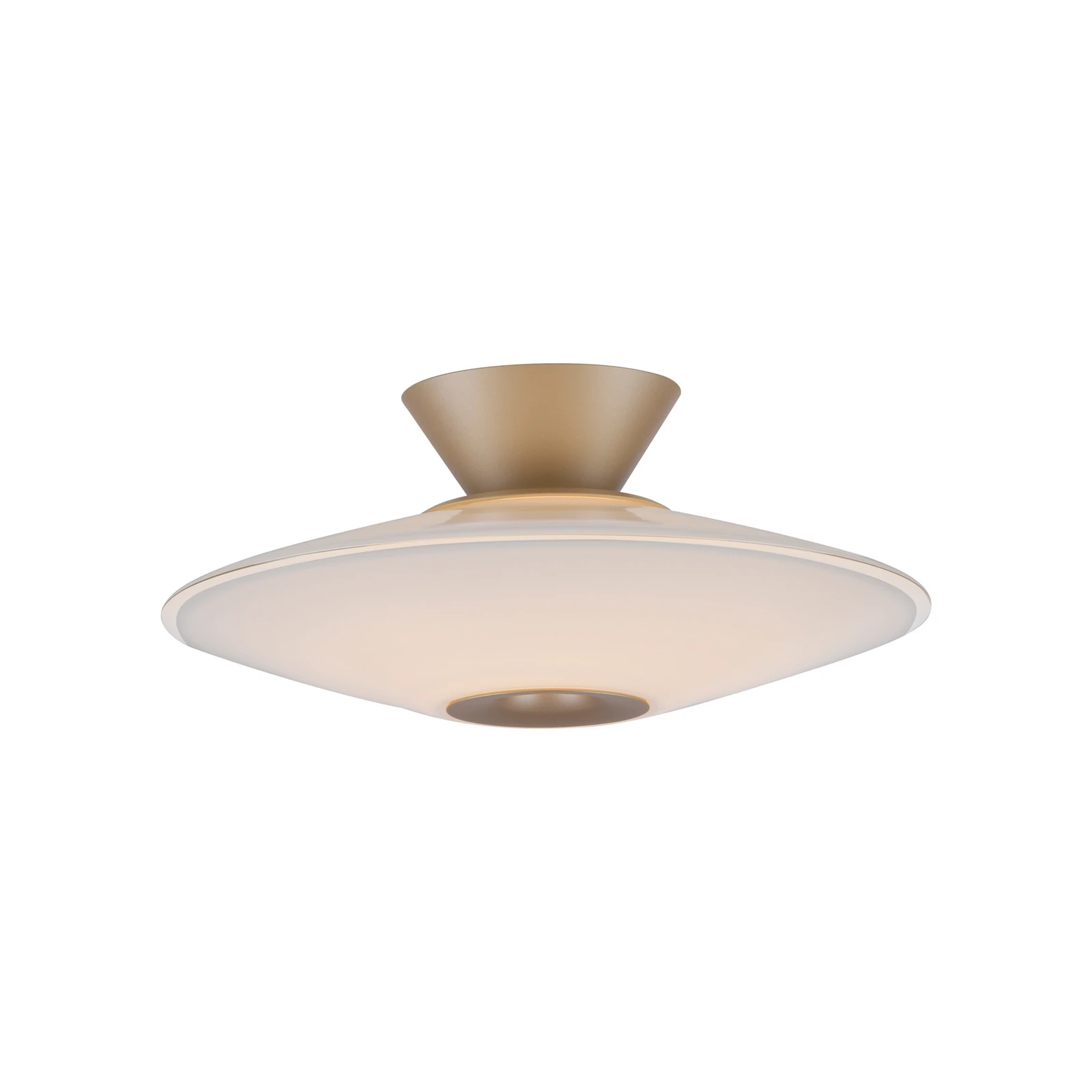 Lámpara LED de techo Elipsa de Paul Neuhaus, blanco/bronce, Ø 35 cm