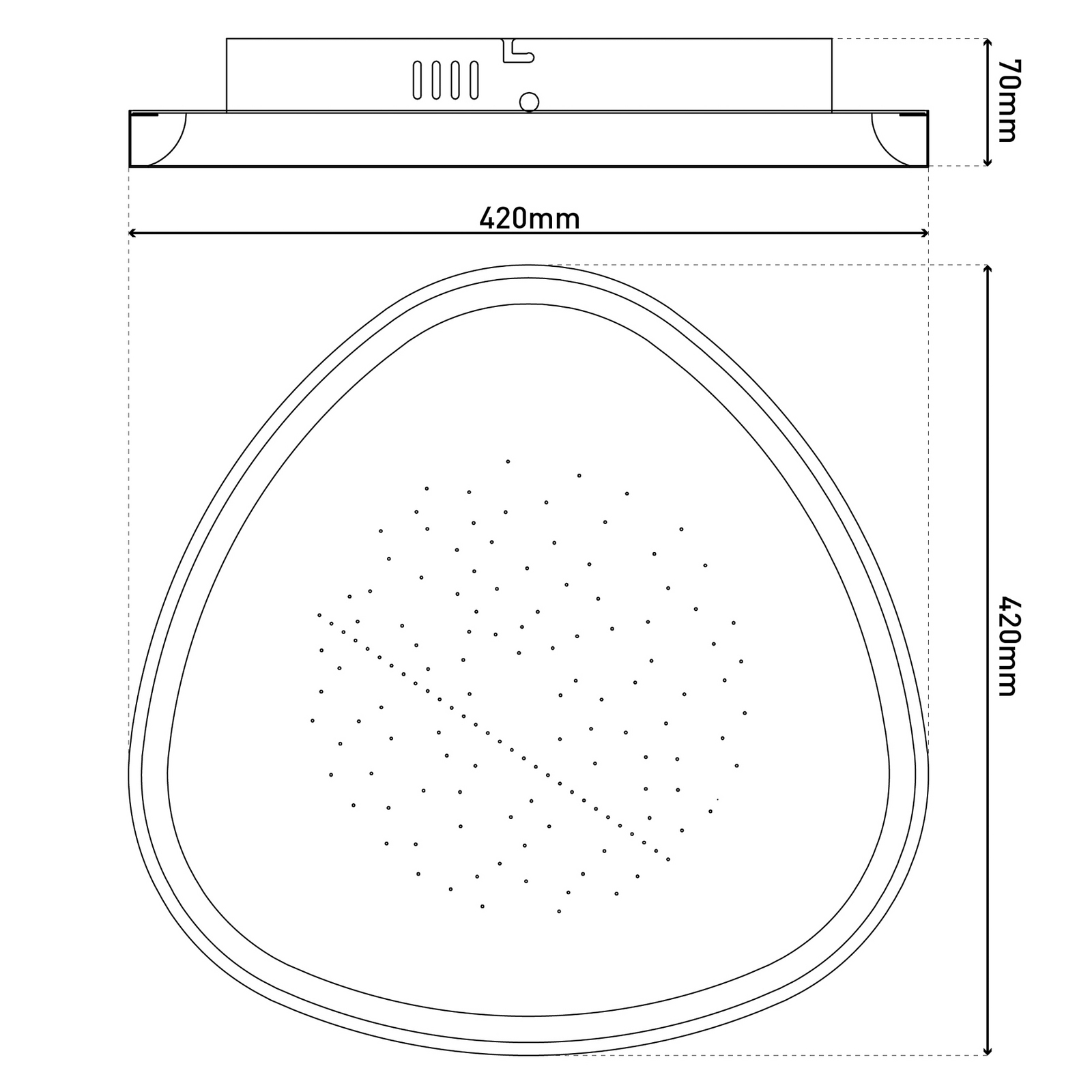 Argesa LED ceiling light, Ø 42 cm, white, CCT, remote control Argesa LED ceiling light, Ø 42 cm, white, CCT, remote control