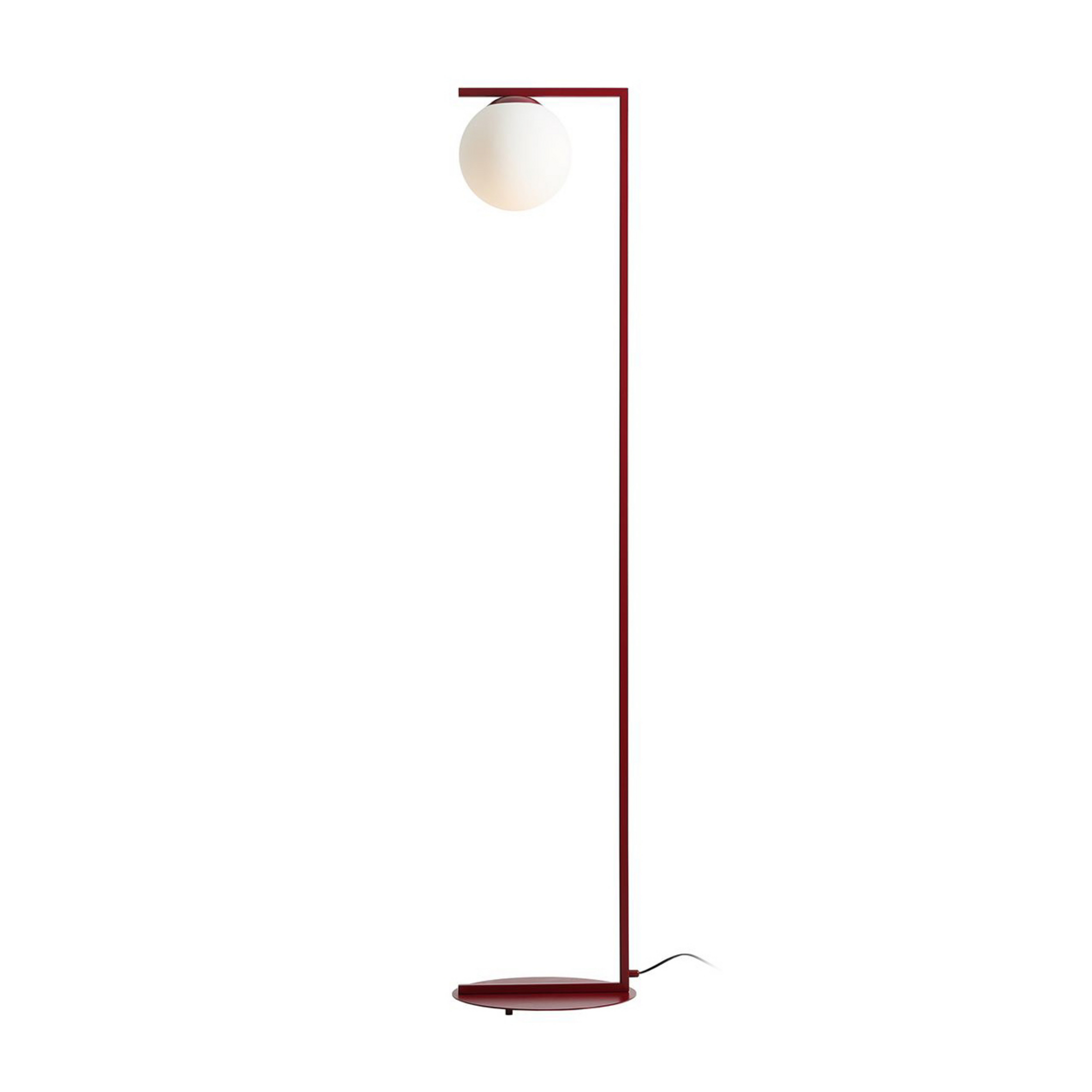 Zac vloerlamp, opaal/wijnrood, 1-lamp - ALDEX