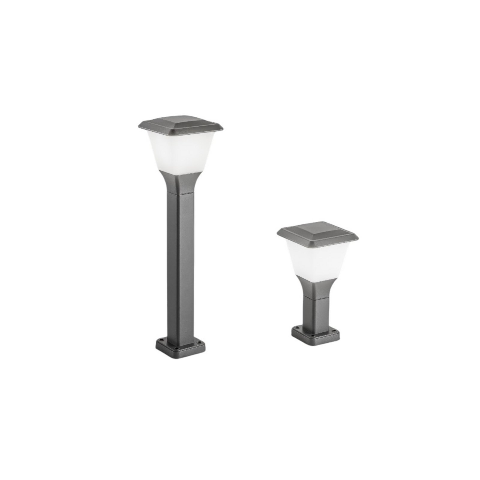Lena path light, 60 cm, dark grey, metal, E27, IP65