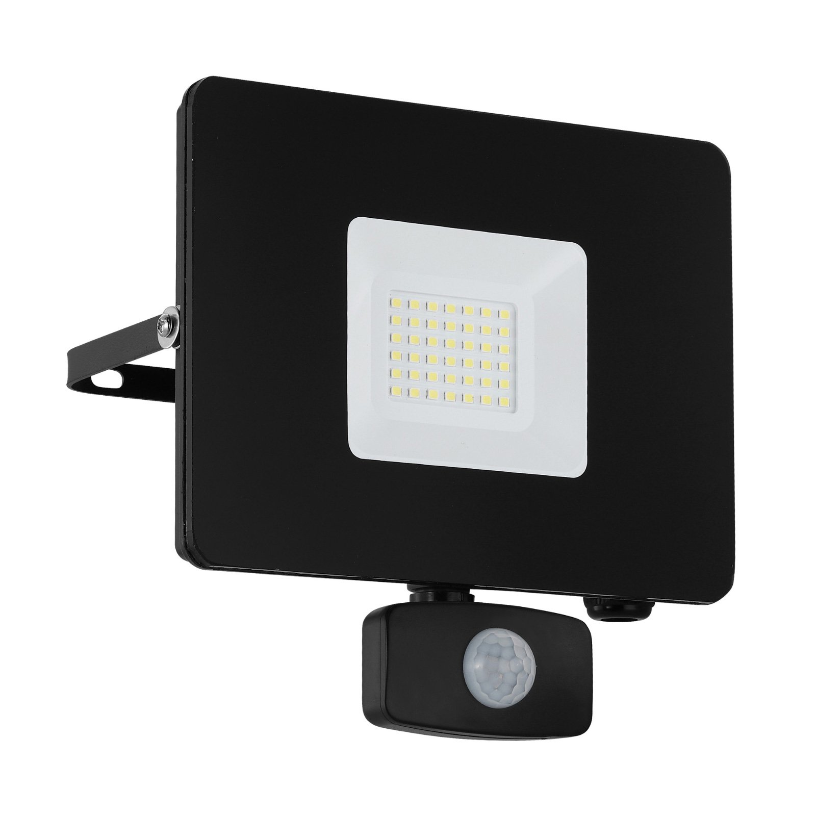 Foco de exterior LED Faedo 3, sensor, negro, 30W