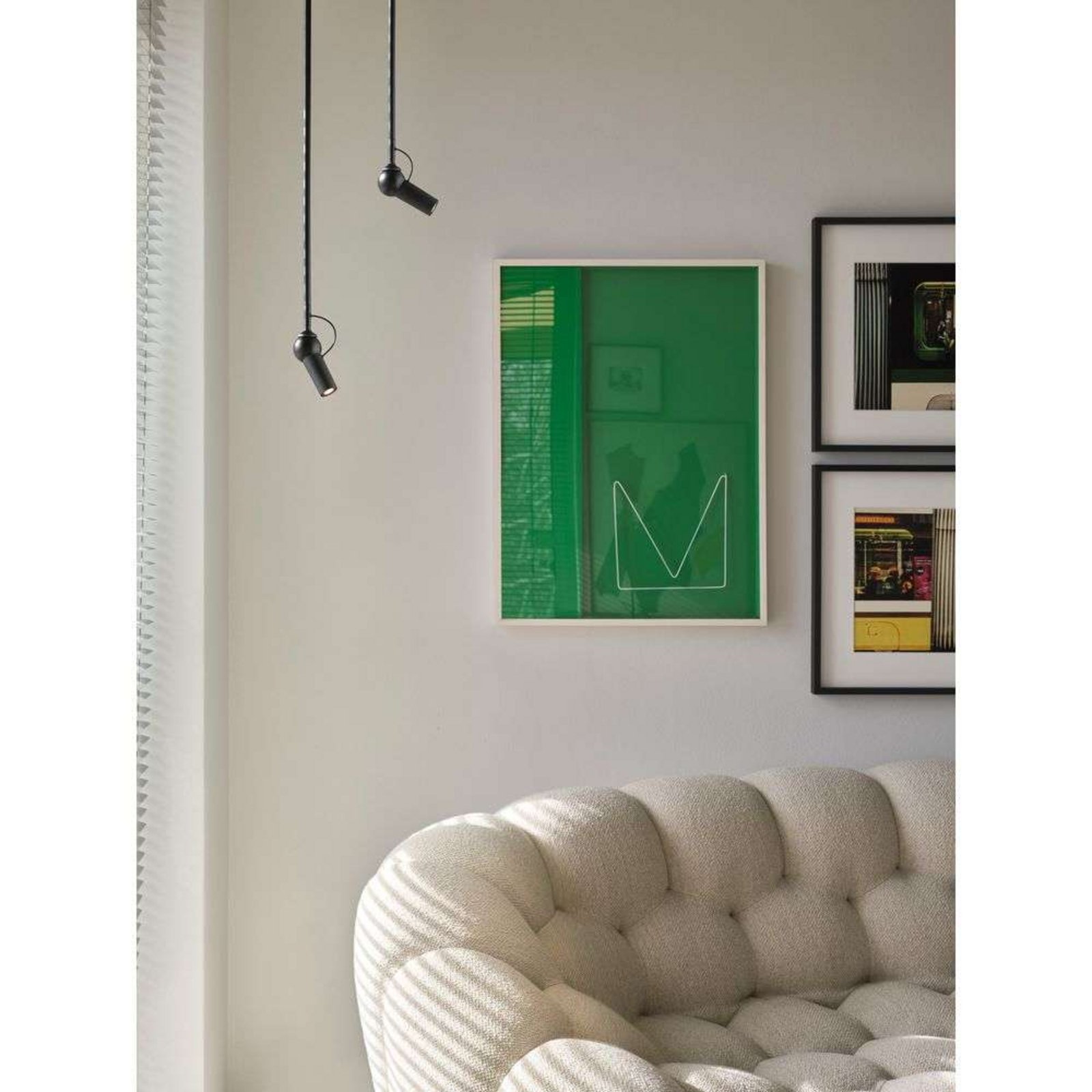 Bird Wall/Ceiling Lamp w/2 Rod H3,5+H20,5 Black - KDLN