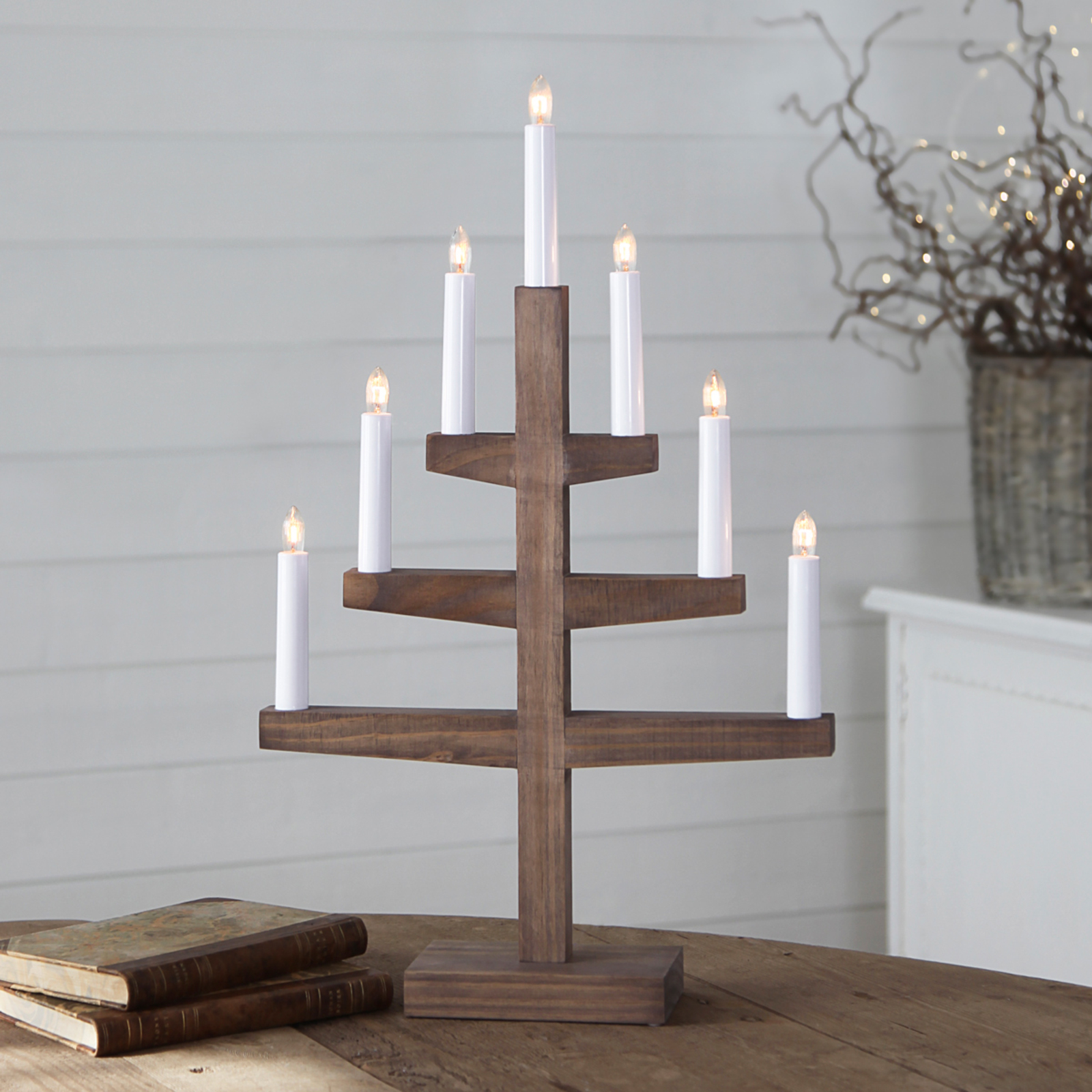 Kerzenleuchter Trapp aus Holz, 54 cm kaufen | Lampenwelt.de
